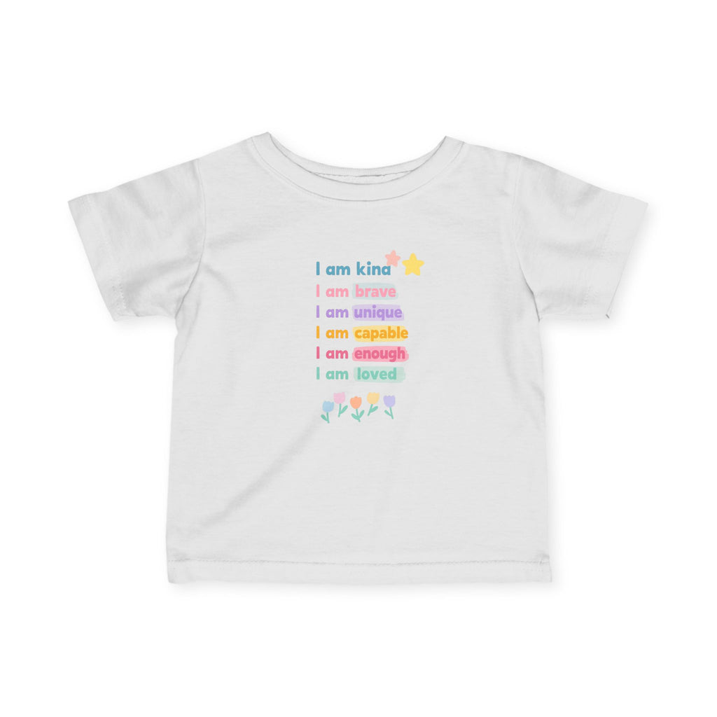 "I am kind, brave, unique, capable, enough, loved" Baby Tee